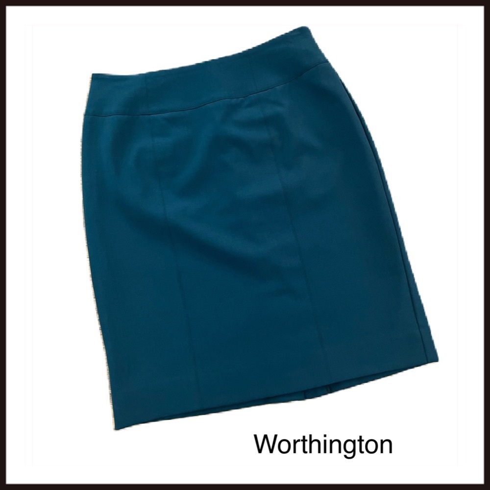 Worthington Blue/Green Pencil Skirt SZ 6